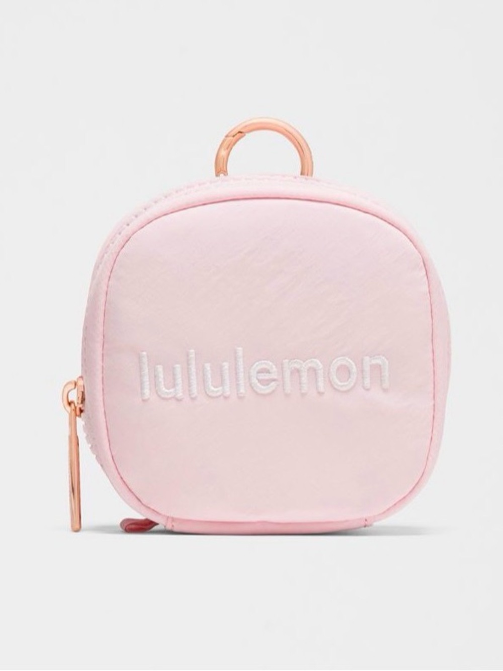lululemon Clippable Organizer Pouch *Wordmark (NWT) Pink Pearl with Rose Gold